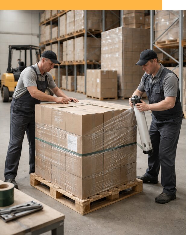 Упаковка и паллетирование грузов от 3726 руб: защита и крепление