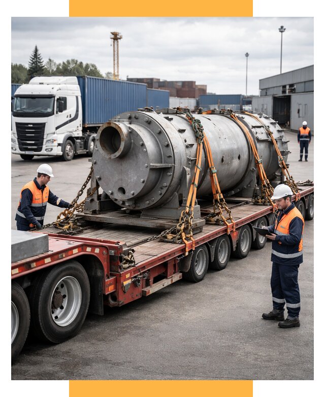 Перевозка тяжеловесных грузов под ключ от 159675 р. | СетСервис-Вли