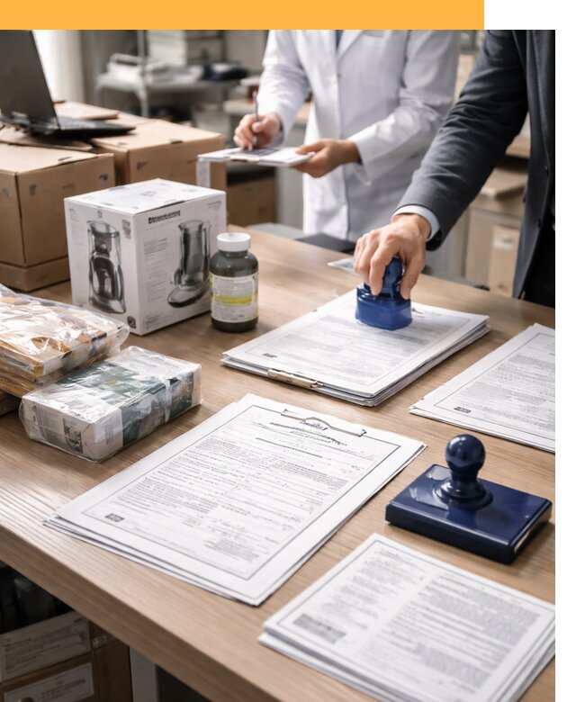 Сертификация импортных товаров от 12774 с таможенным сопровождением